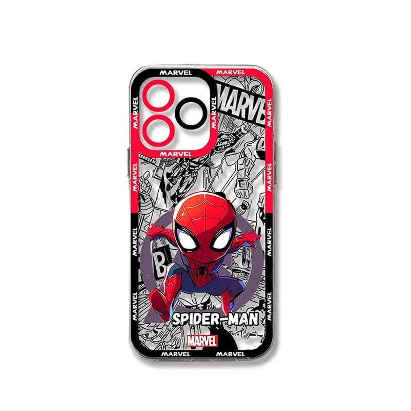 Capa Marvel Homem de Ferro e Homem-Aranha para Samsung Galaxy A56 A36 A26 A16 A06 A55 A35 A25 A15 A05 A05S A34 A24 A14 A54 A13 A23 A33 A53