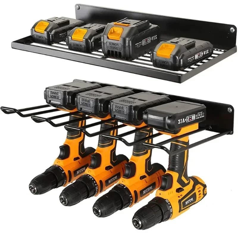 1pc rack de utilidades de parede organizador de ferramentas elétricas resistente prateleira de ferramentas de metal broca montado na parede rack de armazenamento de ferramentas orga
