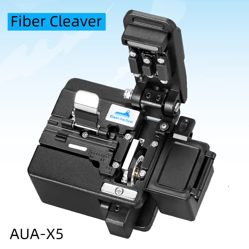Comptyco AUA-X5 cutelo de fibra óptica, dispositivo de corte de cabo de fibra óptica em ângulo frontal