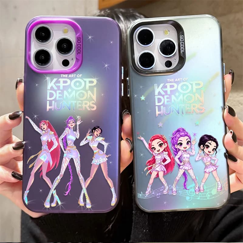 Capa de celular transparente K-Pop Demon Hunters para iPhone