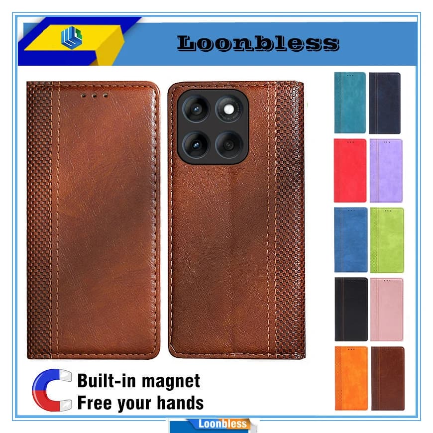 Capa flip marrom para Motorola Moto G100 Pro com ímã embutido e diversas cores disponíveis