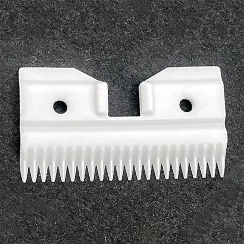 Lâmina branca para máquina de tosa com 22 dentes, material cerâmico, peça de reposição para cortadores de cabelo