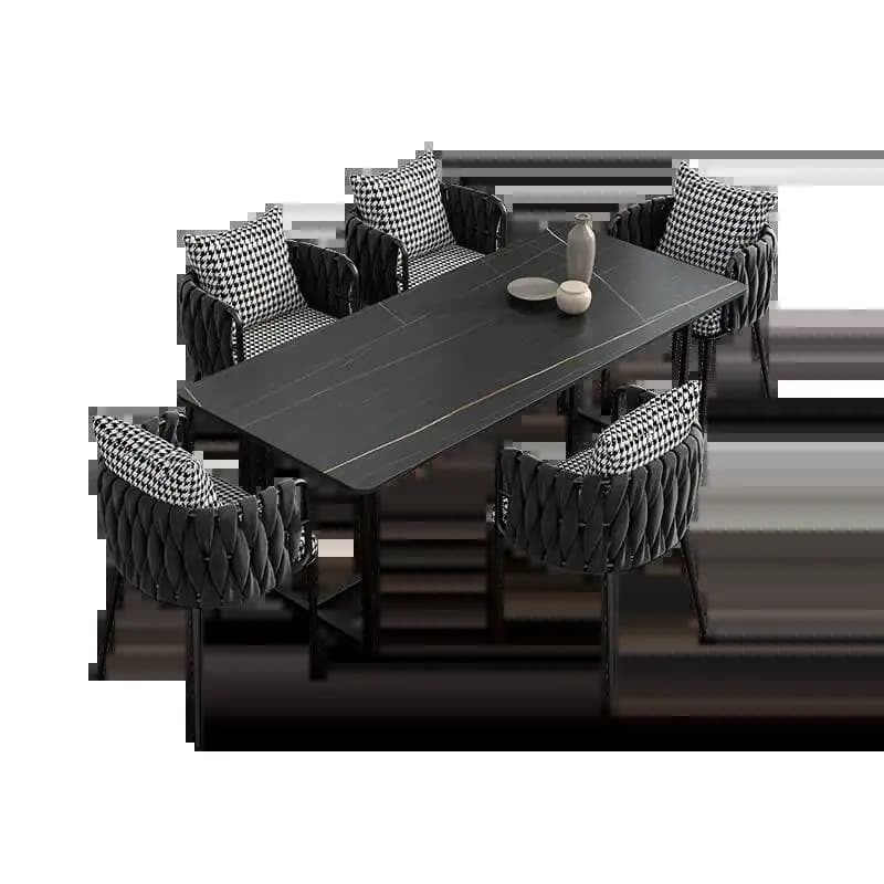Cadeiras de jantar modernas e minimalistas, pretas, confortáveis, com pernas de metal, cadeira de lounge, designer, cozinha, móveis para casa