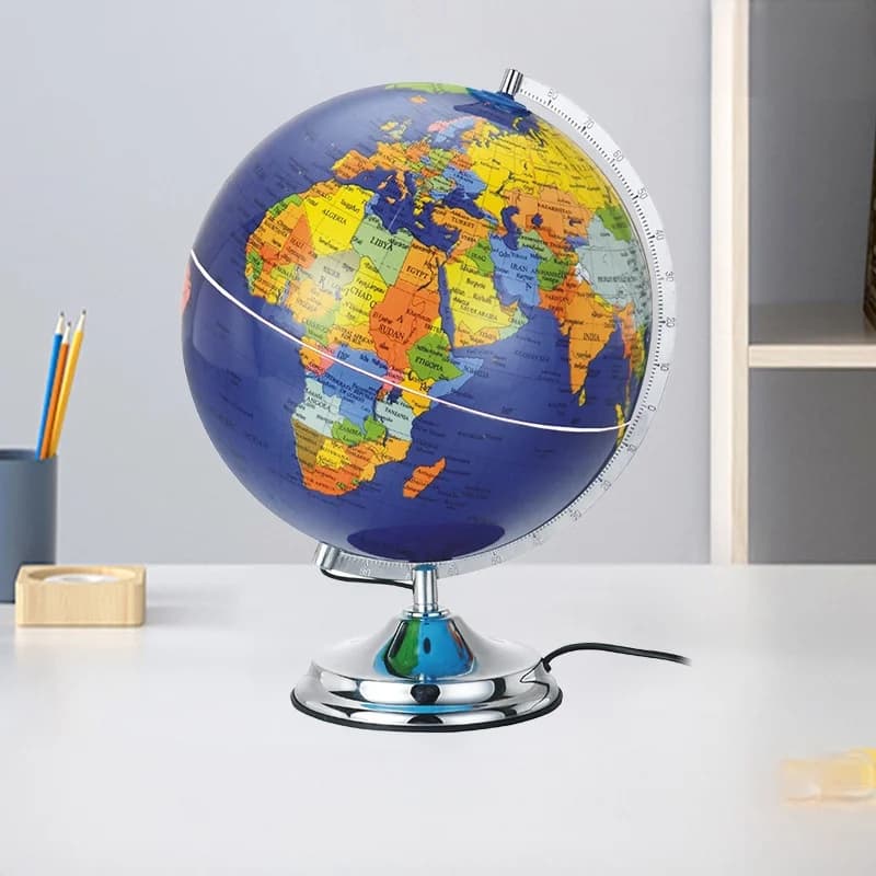 Globo de toque interativo de 20 cm com luz noturna, ideal para sala de estar e estudo.