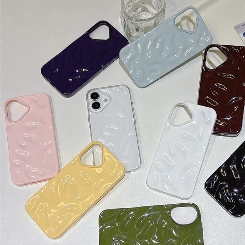 Capas de celular Xiaomi com textura 3D estilo meteorito em várias cores, incluindo amarelo, rosa e verde