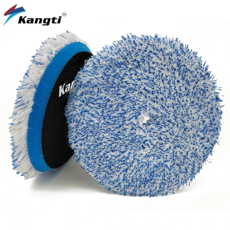 Disco de polimento Kangti para carro, azul e branco, 3/5/6 polegadas.