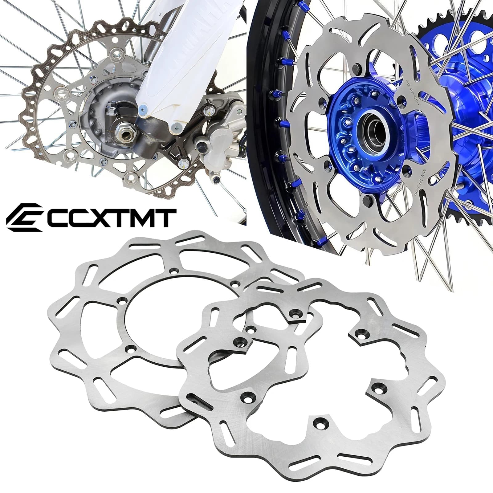 Disco de freio dianteiro e traseiro para motocicleta cnc, 270mm 245mm, rotor para yamaha yz wr 125 250 250f 400f 426f 450f 250fx 125x 250x 450fx