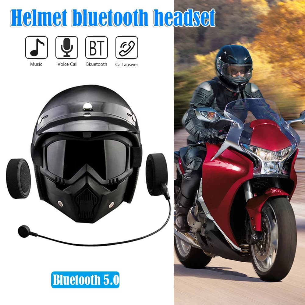 Fone de Ouvido Sem Fio à Prova d'Água BT17 Bluetooth 5.0 para Motociclista