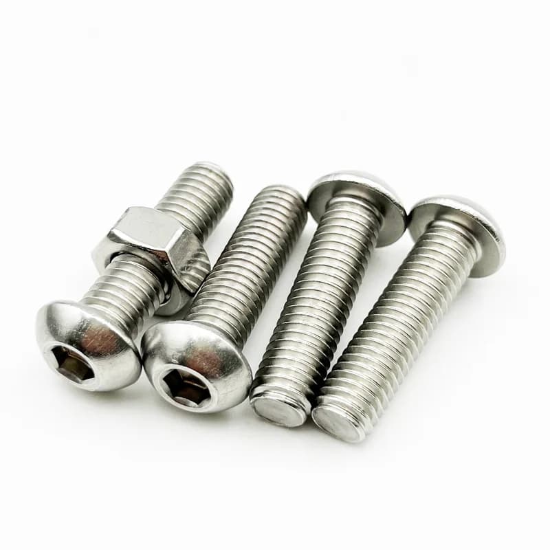 Parafusos e porca métrico cabeça sextavada em aço inox 304 prateado kit