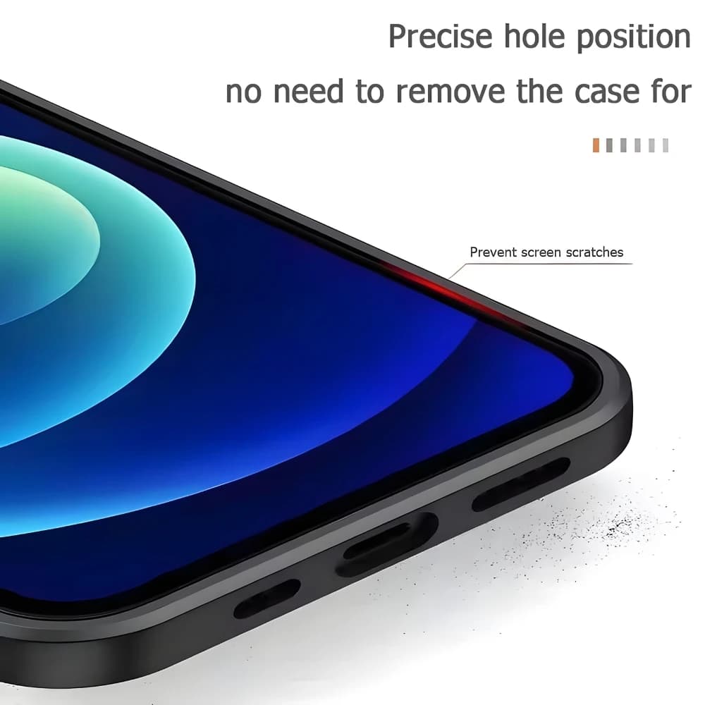 Capa preta para Xiaomi POCO com recortes precisos para botões e portas, proteção contra riscos na tela