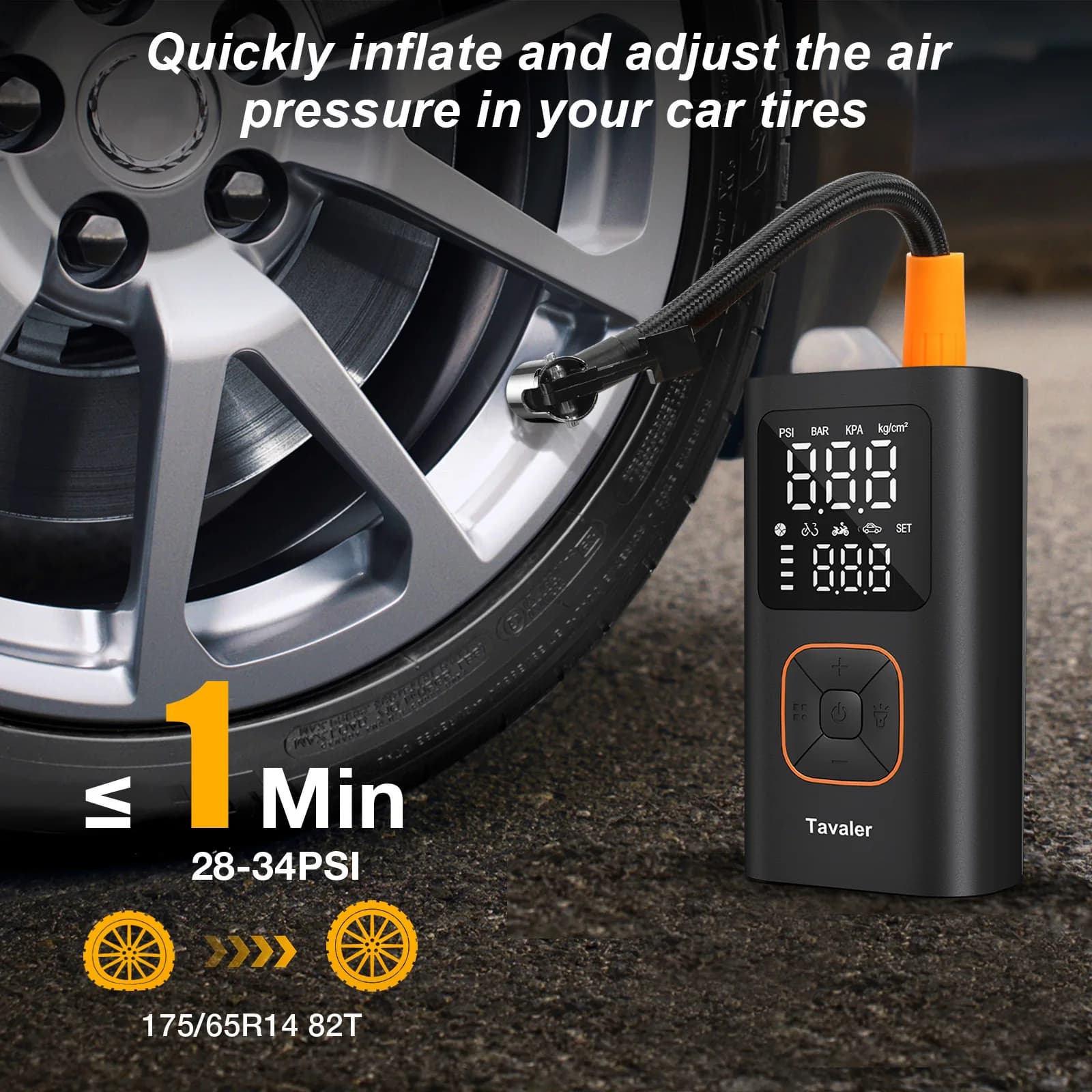 Mini compressor de ar 12v 150psi portátil bomba de ar elétrica para pneus de carro, motocicleta e bicicleta