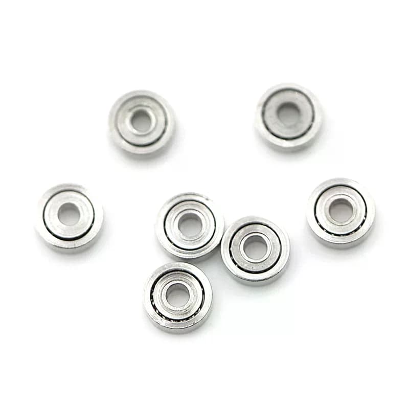 Rolamentos de esferas miniatura 681ZZ em metal prateado, tamanho 1x3x1mm, kit com 10 peças