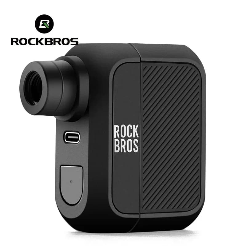 Compressor de Ar ROCKBROS, Bomba Infladora de Pneus Recarregável, Capacidade de Bateria de 300mAh