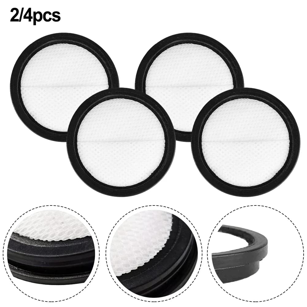 Kit 4 filtros de substituição para aspirador Inse I5 V70 detalhes da borda preta e tela branca