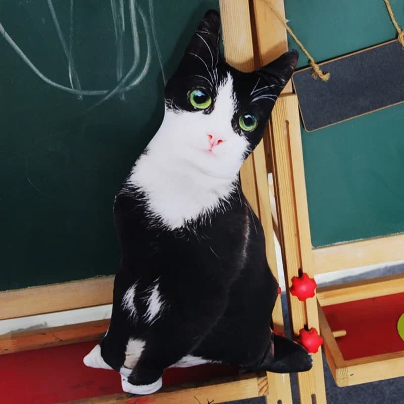 50cm bonito realista 3d gato cão brinquedos de pelúcia recheado macio animal boneca simulação sono travesseiro sofá almofada decoração para casa presente