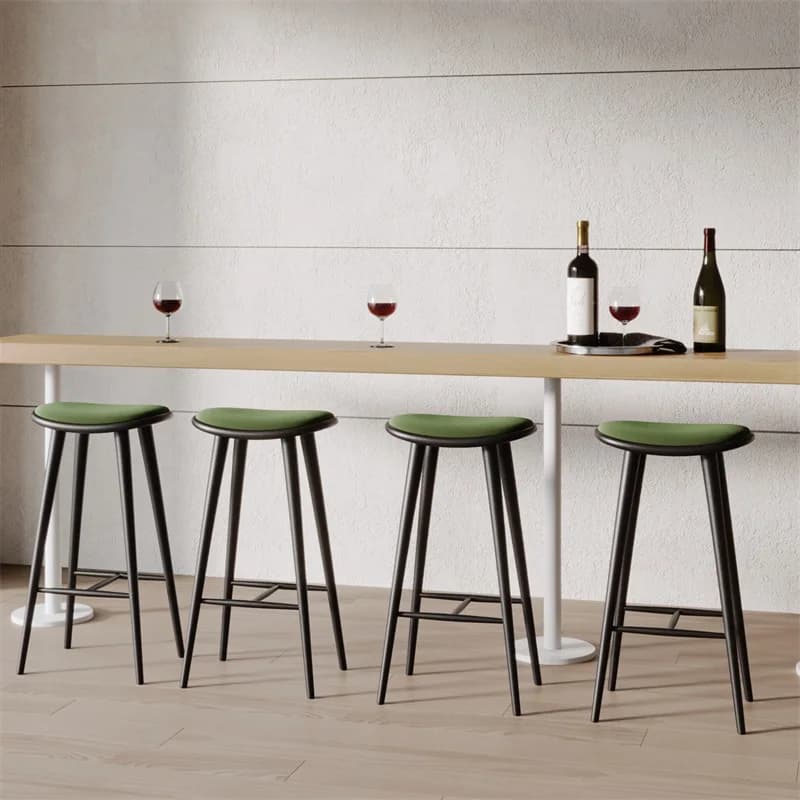 Cadeiras de bar modernas nórdicas minimalistas, banco preto, cafeteria, quarto, bar, designer, sala de jantar, móveis de praia