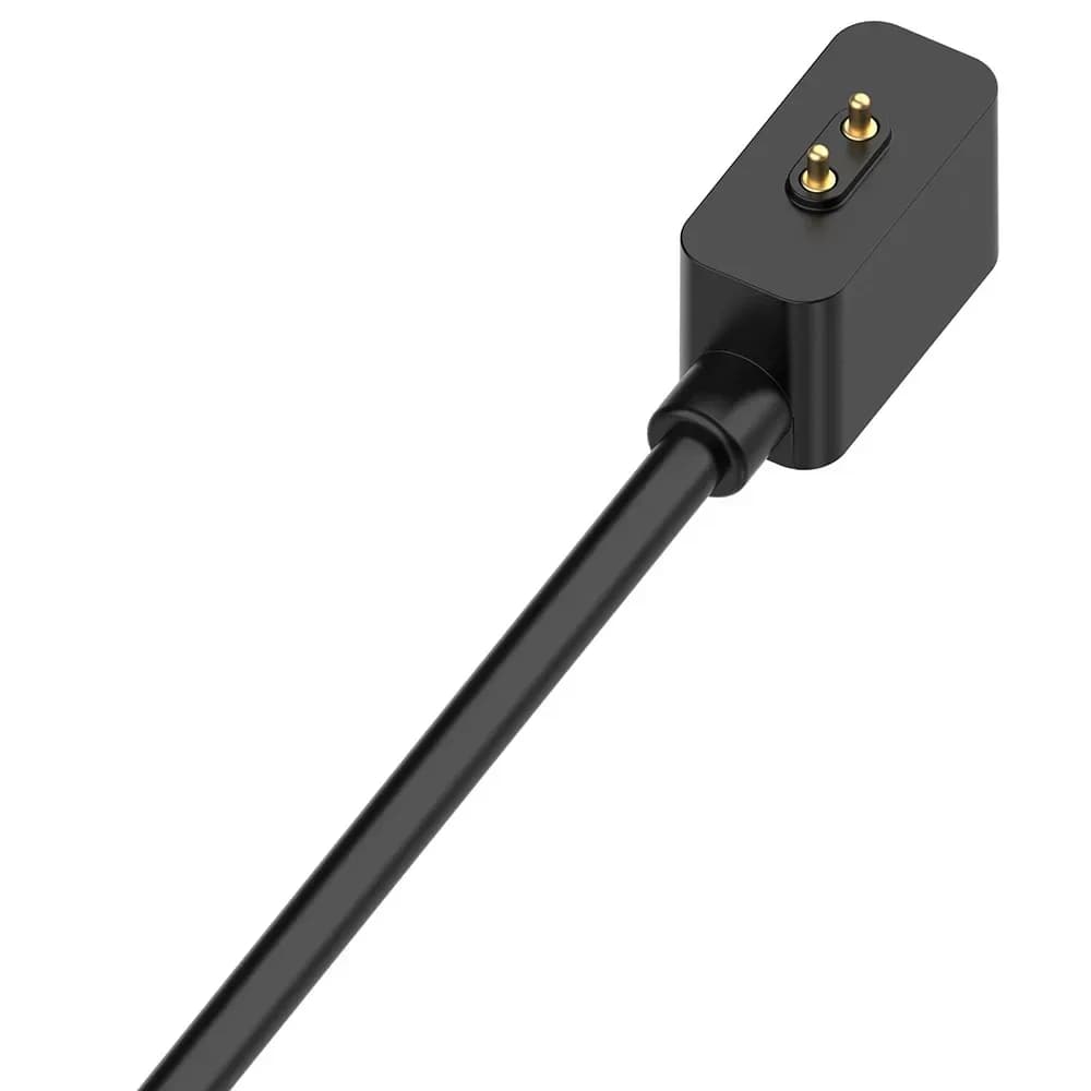 Carregador USB branco com conector magnético dourado para Xiaomi Mi Band 8/9