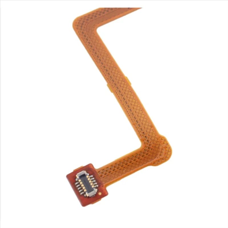 Conector detalhado do cabo flexível amarelo para sensor de impressão digital Xiaomi Redmi K50 Gaming