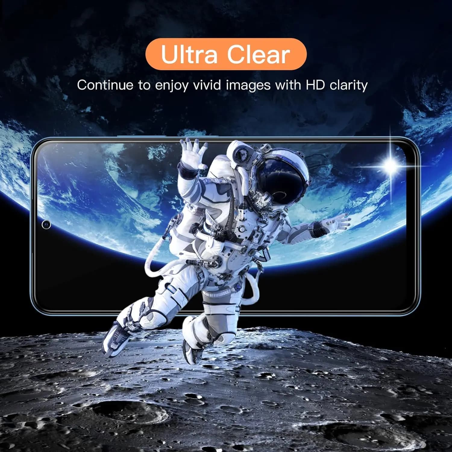 Protetor de tela Xiaomi 9D ultra claro com alta definição para imagens vivas no Redmi Note