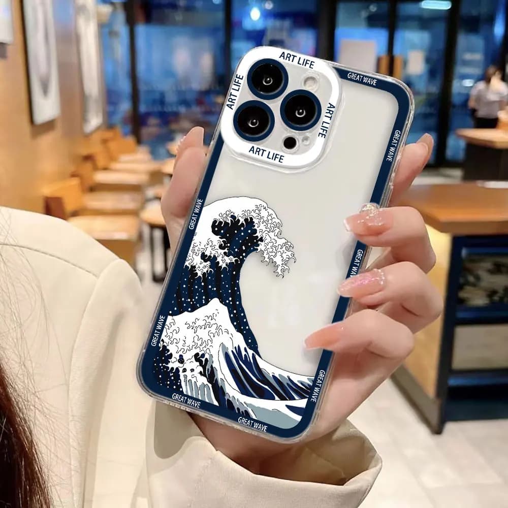 Capa transparente The Great Wave K-Kanagawa para Xiaomi Redmi Note