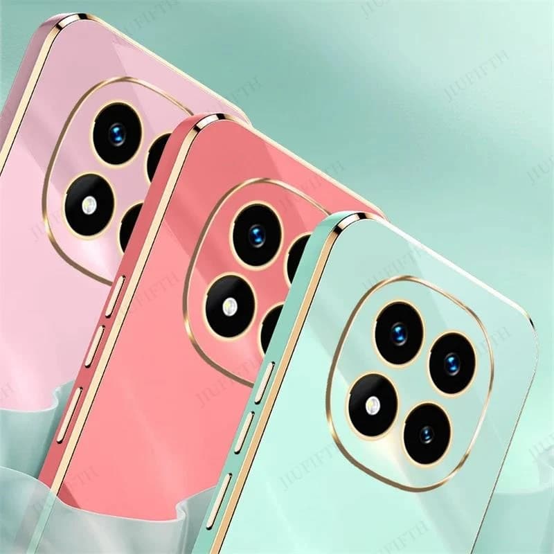 Capa revestida para Xiaomi Redmi Note 14, 13, 12, 11 Pro Plus, 12 Turbo, 12S, silicone macio, rosa, rosa e turquesa