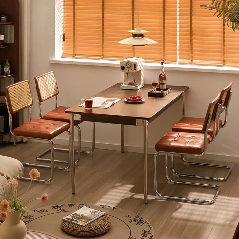 Mesa de jantar dobrável, cadeiras de madeira, salão de jantar, designer, economia de espaço, corredor, móveis de cozinha