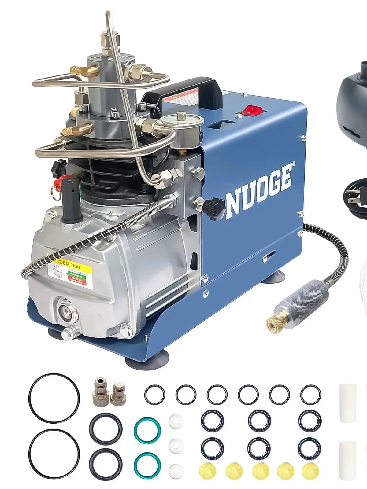 Compressor Elétrico NUOGE 4500Psi 300Bar para Mergulho com Acessórios
