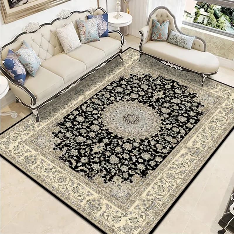 Moderno chinês sala de estar tapete persa simples quarto decoração área grande varanda porta absorvente antiderrapante tapete de banho