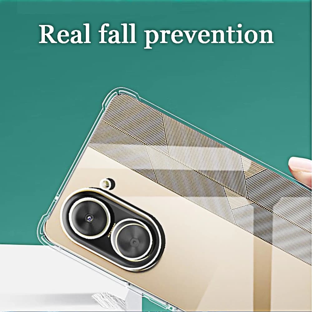 Capa para Poco Xiaomi Poco C71 transparente com design fino e proteção real contra quedas