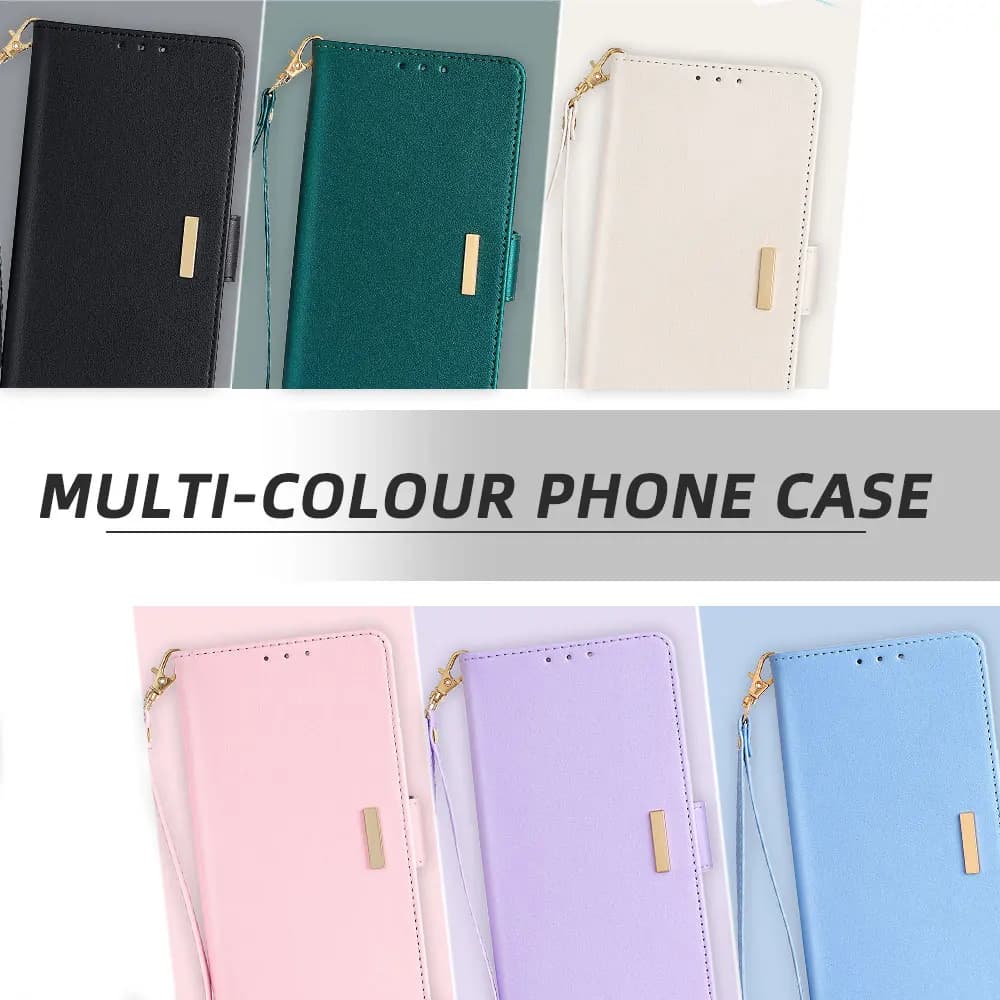 Capa de couro magnético multicolorida para smartphones Xiaomi Poco X8 Pro, X7 Pro, X6, X5, X4, X3 Pro GT