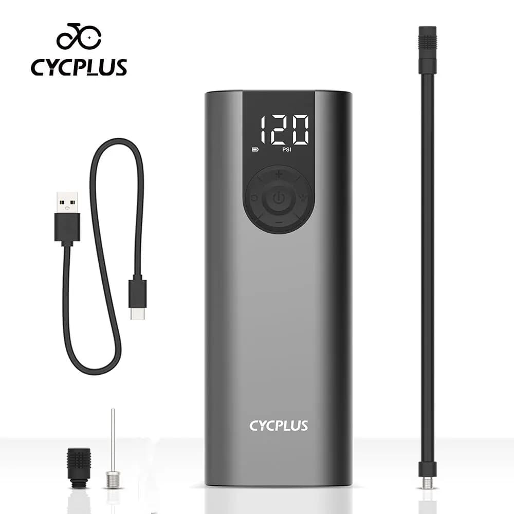 Compressor de ar elétrico CYCPLUS-A8 com cabo USB e acessórios
