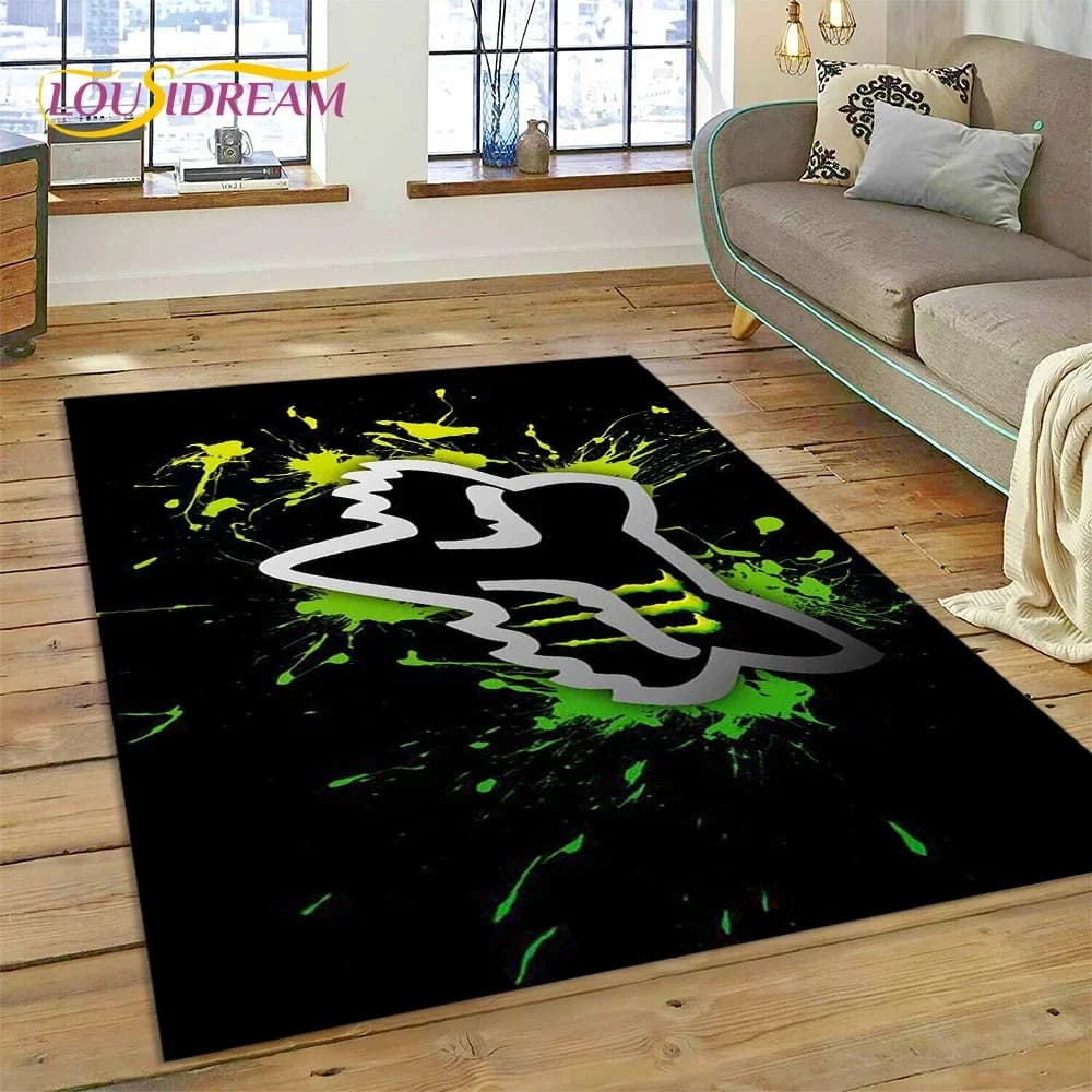 Tapete 3D F-FOX verde e amarelo para decoração de casa