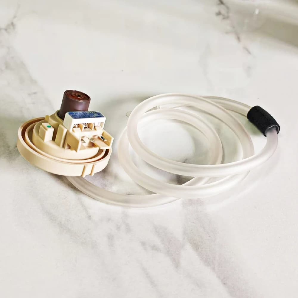 Sensor de nível bege Nakagawa com tubo flexível transparente e espuma preta para lavadora LG