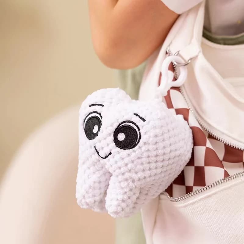 Bonito imitação de dente brinquedo de pelúcia bonito dente branco pelúcia travesseiro macio engraçado sofá almofada decoração presentes das crianças