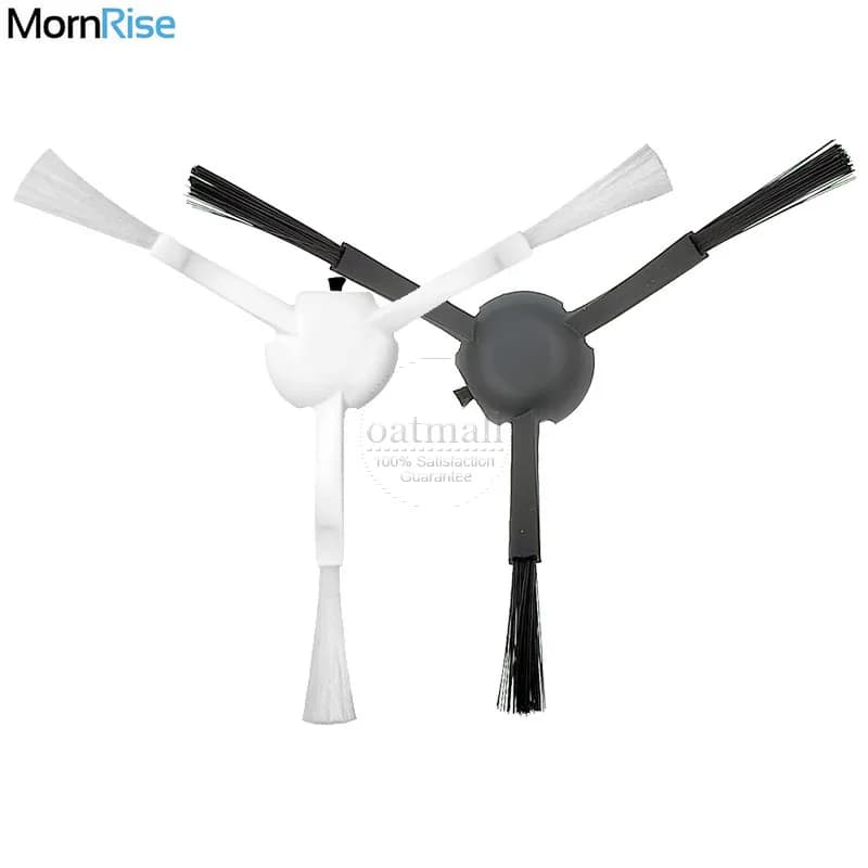 Escovas laterais preto e branco para aspirador de pó compatíveis com Xiaomi Mijia 1C, 2C, 1T e Dreame F9, D9