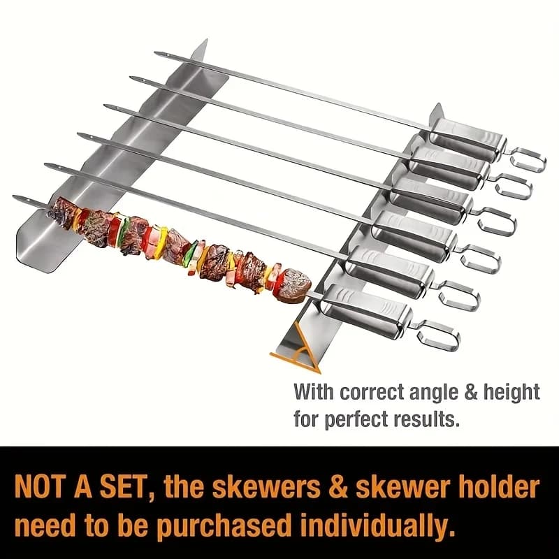 Suporte para espetos de kebab em aço inoxidável para churrasco