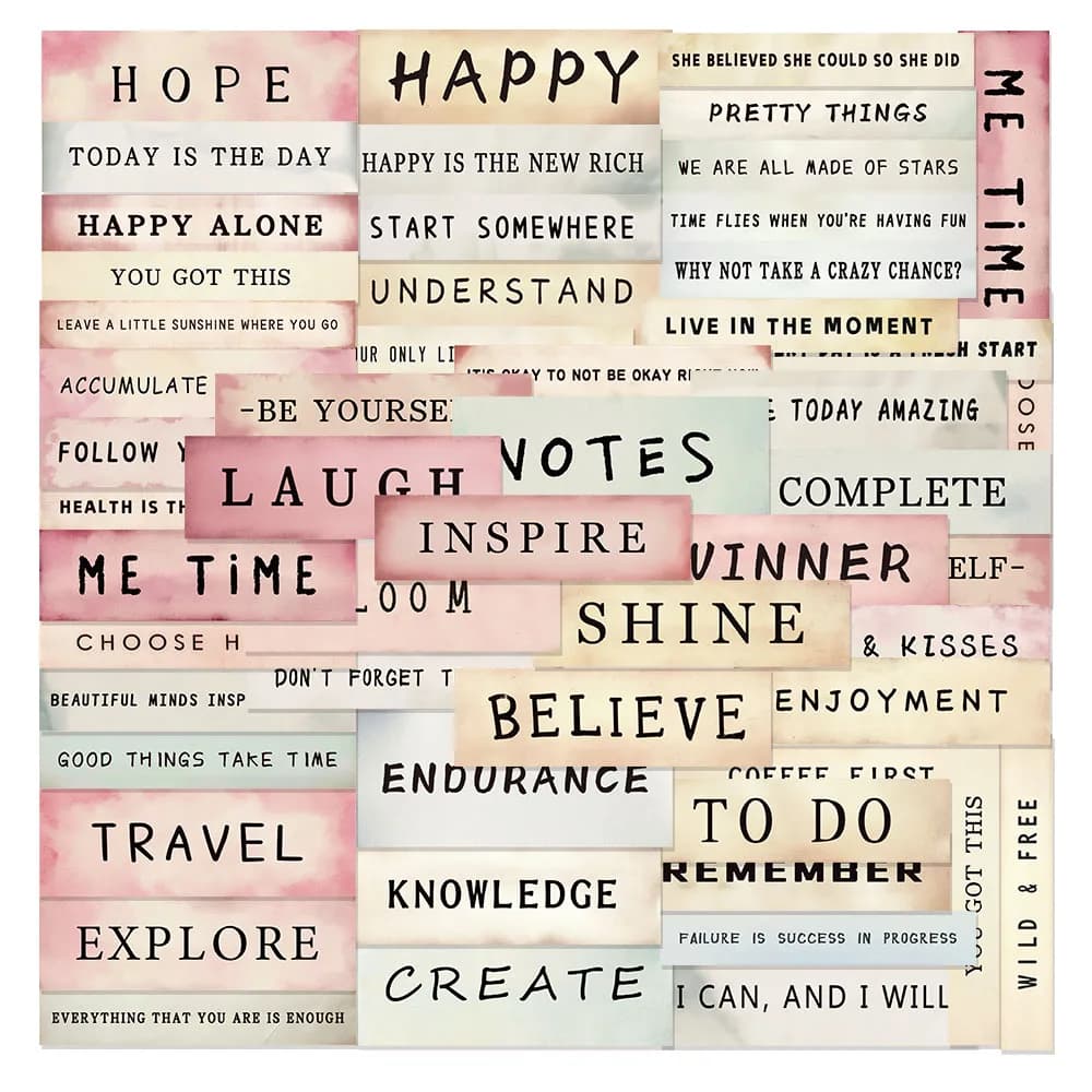 50 pçs etiqueta retro vocabulário graffiti pet adesivos bagagem notebook copo de água caso do telefone adesivos à prova dwaterproof água