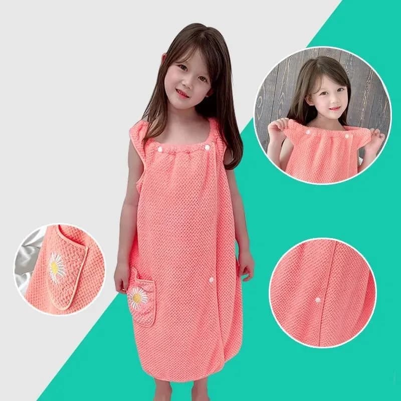 Roupão de banho infantil, toalha de banho super macia, saia de chuveiro enrolada, roupão de banho infantil de veludo coral, toalha de praia macia e confortável