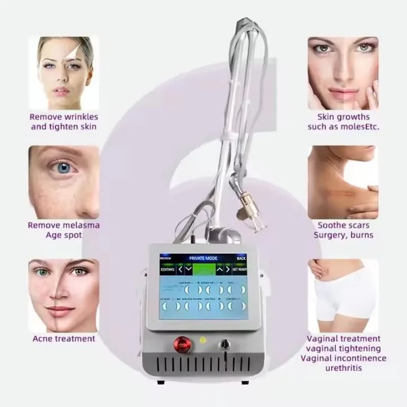 Dispositivo profissional de laser fracionário de Co2 vertical – redução de cicatrizes de nível de salão e reforço de colágeno p