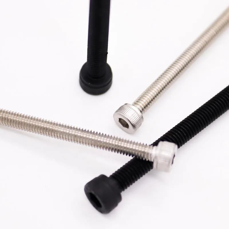 Aço inoxidável Hexagon Soquete Cabeça Cap, Parafuso Allen, Preto Grau, Grau 12,9, DIN912, M1.4, M1.6, M2, M2.5, M3, M4, M5, 304, A2-70, 50Pcs