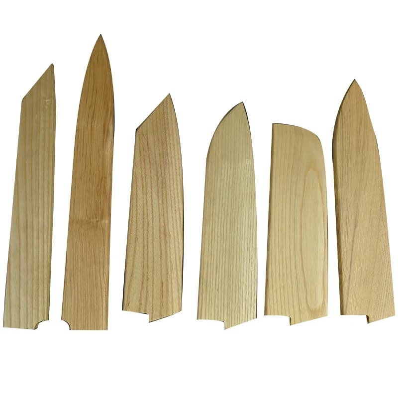 Conjunto de bainhas de madeira castanho para facas japonesas Gyuto Santoku Petty Nakiri Kiritsuke