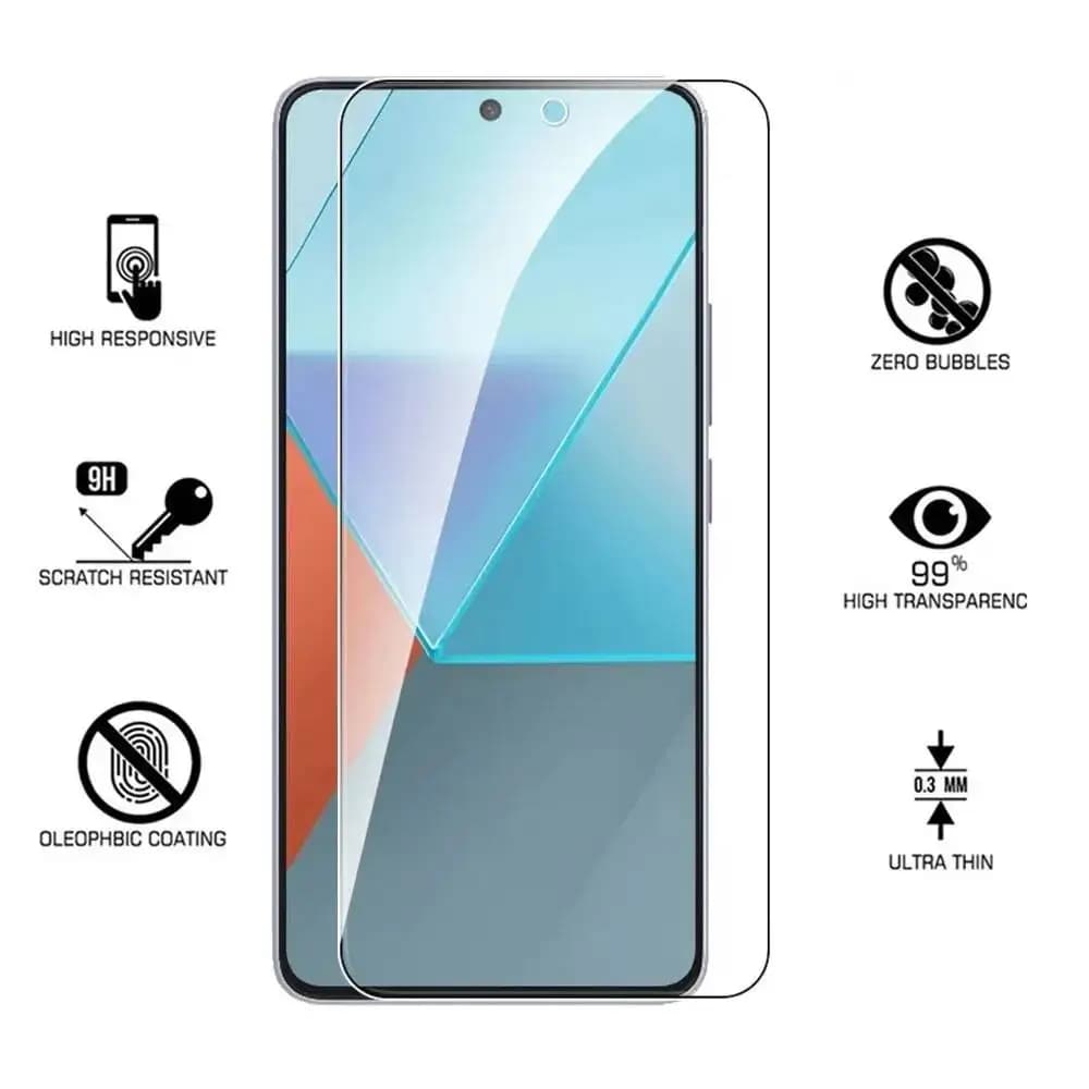 Protetor de tela ultrafino 0.3mm para Xiaomi Redmi Note com alta transparência 99% e oleofóbico