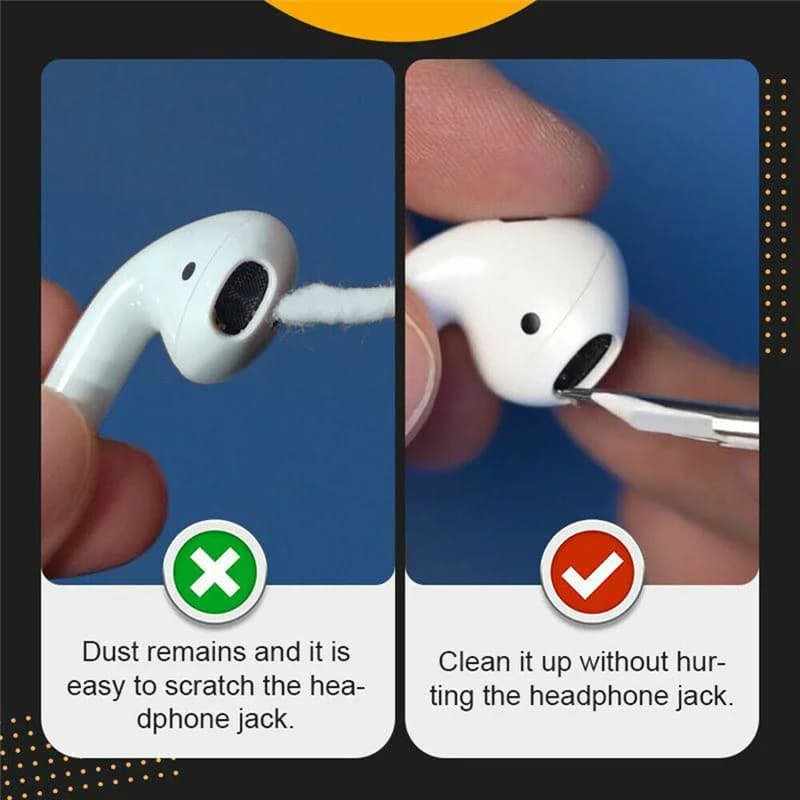 Auscultadores Bluetooth Sem Fio Caneta De Limpeza, Caso De Fones De Ouvido Durável, Kit Limpador, Escova Limpa para AirPods Pro Samsung e Xiaomi