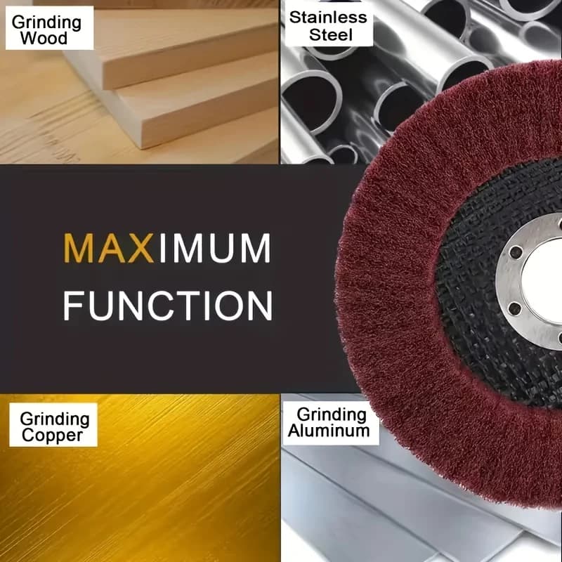 Disco polimento nylon 4 polegadas para madeira, aço inox, cobre e alumínio remoção de rebarbas
