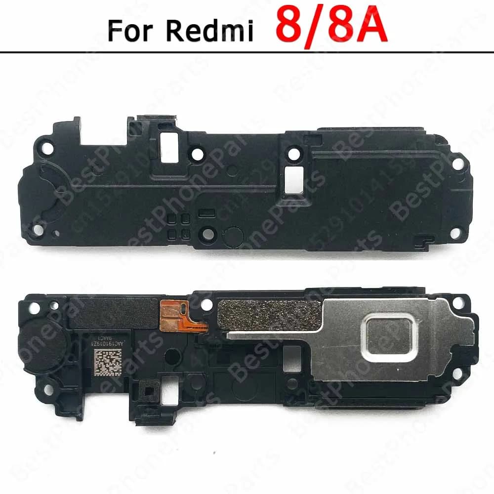 Alto-falante de reposição Xiaomi Redmi 8 e 8A módulo de som preto com detalhes metálicos