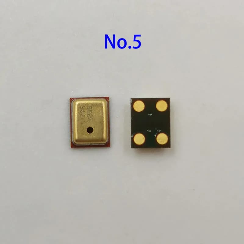 Microfone interno para celular Xiaomi série 5, componente eletrônico dourado com base preta para reposição