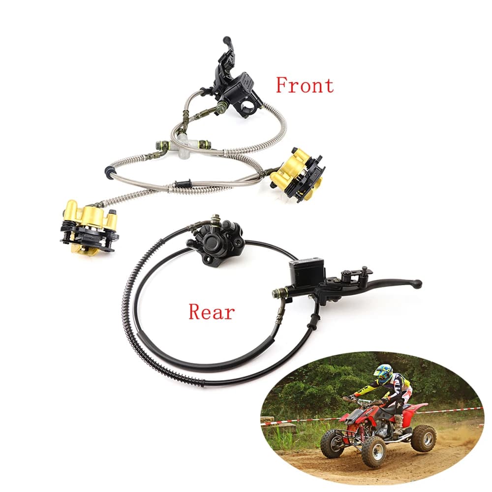 Conjunto de pinça hidráulica do cilindro mestre do freio a disco dianteiro ou traseiro para 50cc 70cc 90cc 110cc 125cc atv buggy quad bike peças