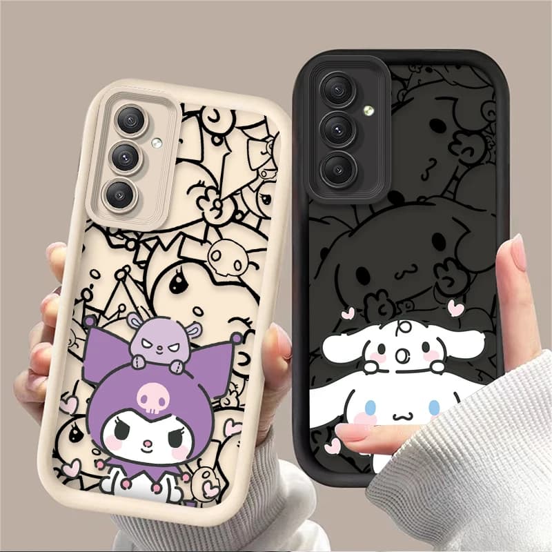 Capa protetora de celular Sanrio Cute Cinnamoroll Kulomi para Samsung Galaxy A54 A05 A05S A34 A53 A33 A23 A13 A52 A52S A32 A22 A12 A71 A51 A31 A50