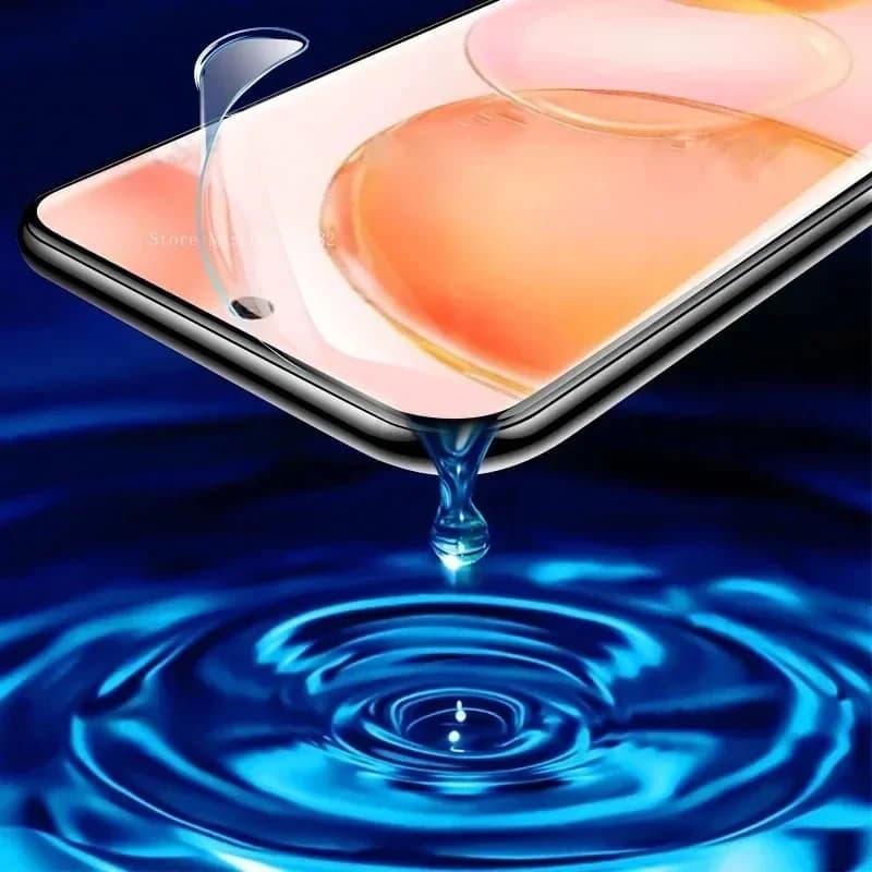 Película protetora hidrogel transparente repelente à água para Xiaomi Poco F6 kit 3 peças
