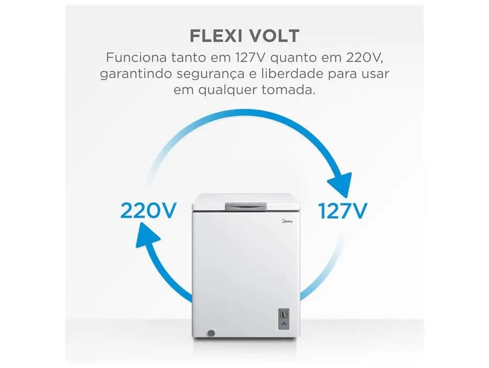 Freezer horizontal Midea 142L branco